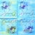 Serwetka do decoupage orchidee, storczyki na niebieskim tle 33x33 AHA