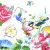 Serwetka do decoupage akwarelowe kwiaty i ptaszek 25x25 AMBIENTE Unikat