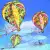 Serwetka do decoupage balony w locie 33x33 Ambiente Unikat