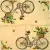 Serwetka do decoupage  duży rower z kwiatami 33x33 Ambiente Unikat