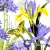Serwetka do decoupage fioletowe kwiaty i motyl 33x33 Ambiente Unikat
