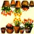 Serwetka do decoupage wiosenne kwiaty w doniczkach 33x33 Ambiente Unikat