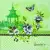 Serwetka do decoupage zielona Pagoda 33x33 Ambiente Unikat