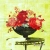 Serwetka do decoupage bukiety kwiatów w wazonach na stolikach 33x33 DUNI