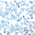 Serwetka do decoupage niebieskie ludowe wzory kwiatowe  33x33 DUNI. Unikat