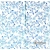 Serwetka do decoupage niebieskie ludowe wzory kwiatowe  33x33 DUNI. Unikat