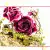 Serwetka do decoupage bordowe zmrożone  róże 25x325 HOME Unikat