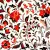 Serwetka do decoupage czerwone motywy kwiatowe 33x33 IHR Unikat
