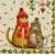 Serwetka decoupage firmy IHR koty vintage 25x25cm