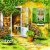 Serwetka do decoupage widok otwartych drzwi na ogród 33x33 IHR Unikat
