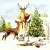 Serwetka do decoupage sarenki i choinka 25x25 IHR Unikat