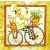 Serwetka do decoupage kucharz ma rowerze 33x33 MAKI Unikat