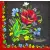 Serwetka do decoupage mak haftowany, czarne tło 33x33 MAKI