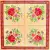 Serwetka do decoupage haft- róża w rogu 33x33 MAKI