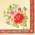 Serwetka do decoupage haft- róża w rogu 33x33 MAKI