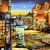 Serwetka do decoupage uliczka o zmierzchu  33x33 MAKI