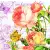 Serwetka do decoupage  róże i motylki 25x25 NOUVEAU Unikat