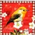Serwetka do decoupage rudzik i białe kwiaty 33x33 NOUVEAU Unikat