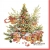 Serwetka do decoupage choinka i domki 33x33 PAW