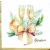 Serwetka do decoupage kieliszki z szampanem 33x33 PAW