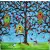 Serwetka do decoupage ptaszki, budki, drzewo 33x33 PPD Unikat
