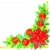Serwetka do decoupage świąteczna kompozycja z poinsecją i bombkami w rogu 33x33 QUEEN