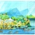 Serwetka do decoupage nadmorski pejzaż z górami 33x33 R&F Unikat