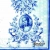 Serwetka do decoupage niebieski portret damy 33x33 DUNI. Unikat