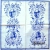 Serwetka do decoupage niebieski portret damy 33x33 DUNI. Unikat