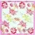 Serwetka do decoupage czerwone malowane kwiaty 33x33 R2S Unikat
