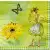 Serwetka do decoupage żółty kwiat, dziewczyna i motylek 33x33 SWEET PAC, Unikat