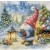 Serwetka do decoupage skrzat z prezentem 33x33 TETEaTETE