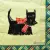 Serwetka do decoupage cztery psy rasowe w szalikach i kamizelkach 33x33 ULSTER WEAVERS Unikat