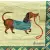 Serwetka do decoupage cztery psy rasowe w szalikach i kamizelkach 33x33 ULSTER WEAVERS Unikat