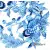 Serwetka do decoupage niebieskie motywy kwiatowe 33x33 ZARA HOME Unikat