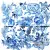 Serwetka do decoupage niebieskie motywy kwiatowe 33x33 ZARA HOME Unikat
