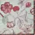 Serwetka do decoupage motywy roślinne czerwone i różowe 25x25 ZARA HOME Unikat