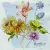 Serwetka do decoupage szkicowane kwiaty 33x33 ZARA HOME Unikat