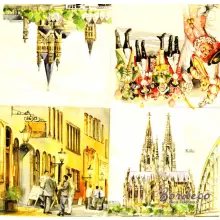Serwetka do decoupage Kolonia katedra karnawał piwiarnia