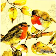 Serwetka do decoupage gile na gałązce 25x25 IHR
