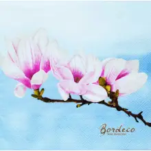 Serwetka do decoupage gałązka różowej magnolii 33x33 MAKI Unikat