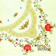 Serwetka do decoupage haftowany obrus 33x33 MAKI Unikat