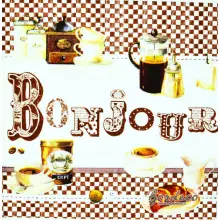Serwetka do decoupage Bonjour, śniadanie 33x33 R2S Unikat