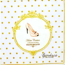 Serwetka do decoupage damska galanteria i kropki 33x33 R2S Unikat
