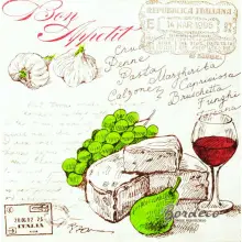 Serwetka do decoupage produkty żywnościowe z włoskiej farmy 33x33 R2S Unikat