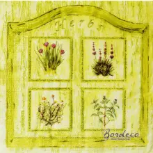 Serwetka do decoupage tabliczka z ziołami 33x33 R2S Unikat