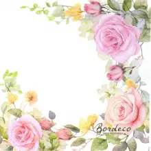 Serwetka do decoupage róże pastelowe 33x33 TETEaTETE