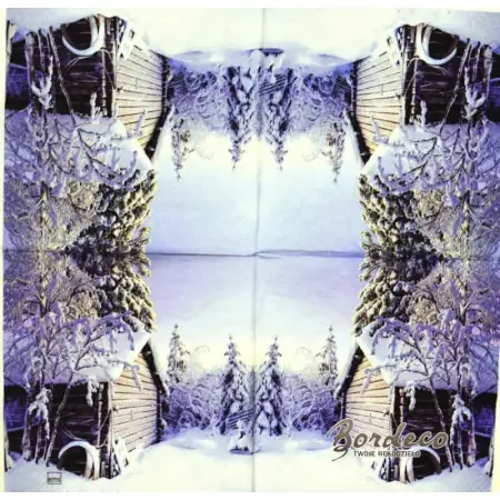 Serwetka do decoupage śnieżna zima 33x33 HOME Unikat