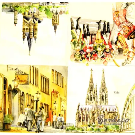 Serwetka do decoupage Kolonia katedra karnawał piwiarnia