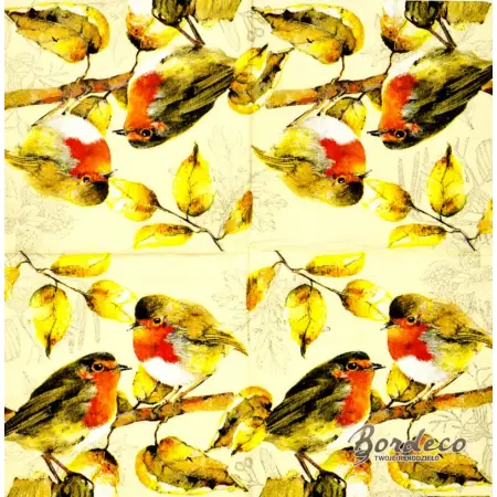 Serwetka do decoupage gile na gałązce 25x25 IHR